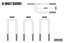 Load image into Gallery viewer, Zone Offroad .5in x 2.75in x 11in U-Bolt (Round)