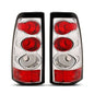 Raxiom 03-06 Chevrolet Silverado 1500 Fleetside Axial Series Tail Lights- Chrome- Red/Clear Lens
