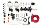 Wilwood Remote Tandem M/C - 1.12in Bore - w/Bracket and Valve (Pushrod) - Black