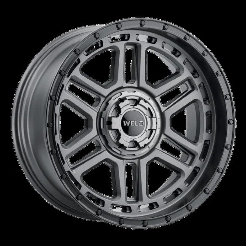 Weld Off-Road Crux 22x12in / 5x127 BP / ET -44 / 87.1mm Bore - Satin Gunmetal / Satin Black Wheel