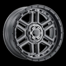 Weld Off-Road Crux 22x12in / 6x135 BP / ET -44 / 106.1mm Bore - Satin Gunmetal / Satin Black Wheel