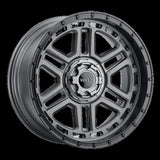 Weld Off-Road Crux 22x10in / 5x127 BP / ET -18 / 87.1mm Bore - Satin Gunmetal / Satin Black Wheel