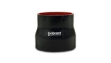Vibrant Silicone Reducer Coupler 2.75in ID x 1.75in ID x 3.00in Long - Black