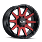 ION Type 143 20x9 / 8x170 BP / 18mm Offset / 125.2mm Hub Gloss Black/Red Machined Wheel