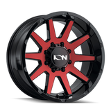 ION Type 143 20x9 / 8x170 BP / 18mm Offset / 125.2mm Hub Gloss Black/Red Machined Wheel