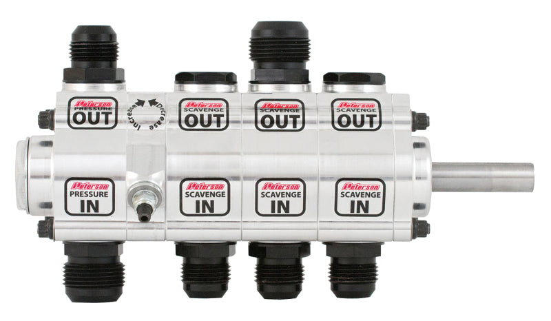 Peterson Fluid Systems R4 4-Stage Oil Pump - Right Side Mount - HV - Rear Drive - Front Pressure