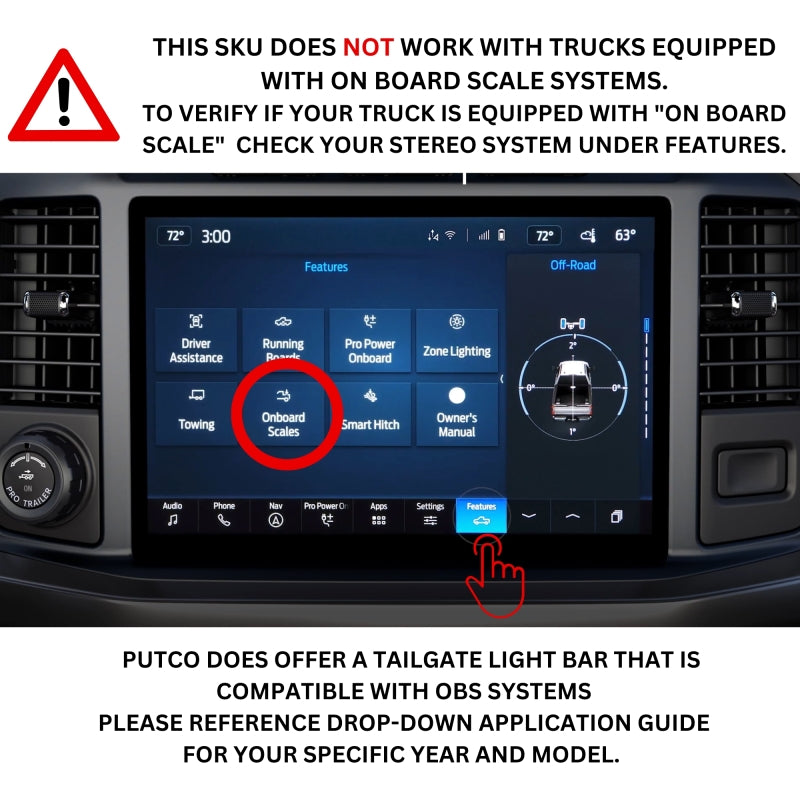 Putco 2024+ Ford F150 w/Factory LED Tail Light 60in Blade Tailgate Light Bar Plug-N-Play Connector