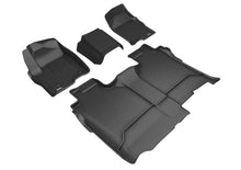 Load image into Gallery viewer, 3D MAXpider 19-21 GMC Sierra Silverado Double/Crew Bench Seat Kagu 1st + 2nd Row Floormats - Black