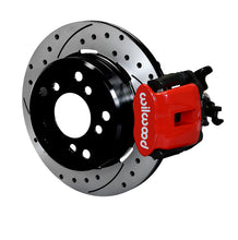 Load image into Gallery viewer, Wilwood kit rear FFR cpb IRS 8.8 t-bird 12.19X .81 drilled red W/LINES