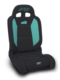 PRP EnduroDaily Reclining Suspension Seat - Black/Teal Vinyl - Driver