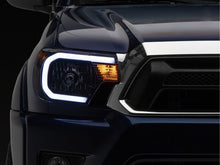 Load image into Gallery viewer, Raxiom 12-15 Toyota Tacoma Axial Series Headlights/Seq LED Bar- Black- Clear Lens