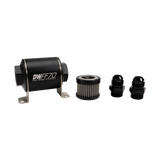 DeatschWerks Stainless Steel 10AN 5 Micron Universal Inline Fuel Filter Housing Kit (70mm)