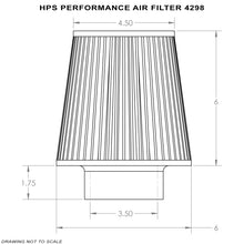 Load image into Gallery viewer, HPS Performance Air Filter 3.5" ID, 6" Element Length, 7.75" Overall Length