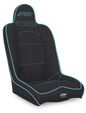 PRP Daily Driver High Back Suspension Seat- Black/Teal Vinyl