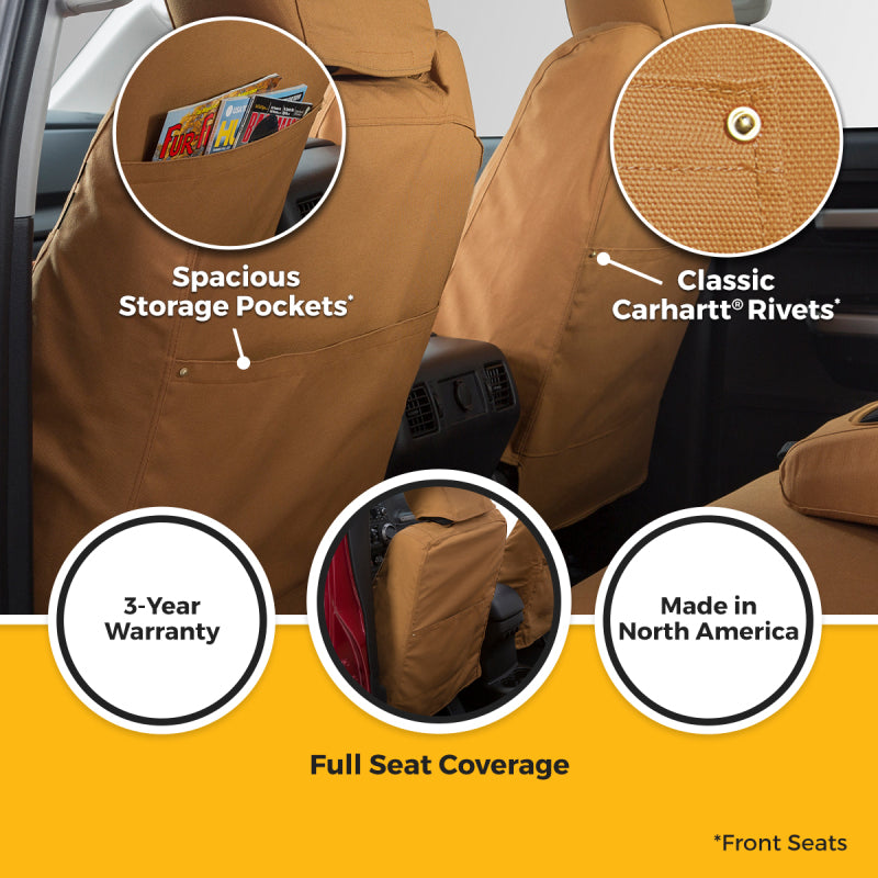 Covercraft 22-26 GMC Sierra 1500 Carhartt SeatSaver Custom Seat Cover - Brown