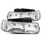 Raxiom 99-02 Chevrolet Silverado 1500 Axial Series Euro Headlights- Chrome Housing- Clear Lens