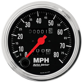 Autometer Traditional Chrome 3-3/8in 80 MPH Mechanical Speedometer