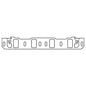Cometic Ford Windsor .060in Fiber Intake Mani Gskt Set-1.200in x 2.000in Rectangle Port
