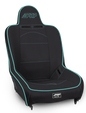 PRP Premier High Back Suspension Seat- Black/Teal Vinyl