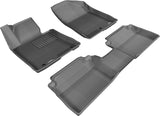 3D MAXpider 2013-2017 Hyundai Elantra GT Kagu 1st & 2nd Row Floormats - Black