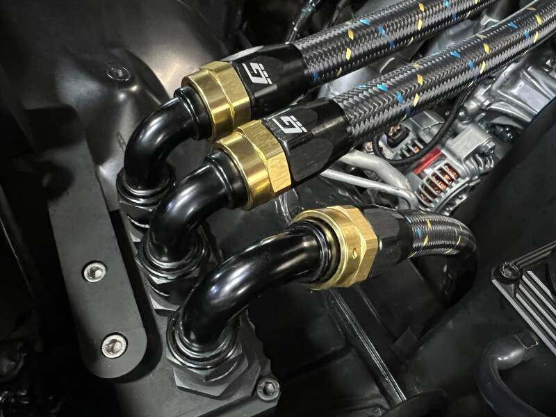 GReddy AN12 STRAIGHT HOSE END SWIVEL BLACK/GOLD ANODIZED