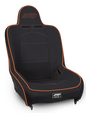 PRP Premier High Back Suspension Seat- Black/Orange Vinyl