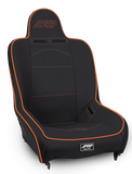 PRP Premier High Back Suspension Seat- Black/Orange Vinyl
