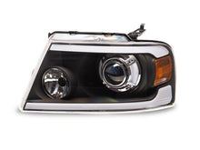 Load image into Gallery viewer, Raxiom 04-08 Ford F-150 Axial Series Projector Headlights with LED Bar- Black Housing- Clear Lens