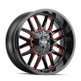 Mayhem 8107 Cogent 22x10 / 8x165.1 BP / -19mm Offset / 130.8mm Hub Gls Blk Mill Prism Red Wheel