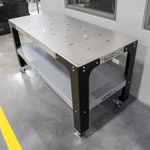 Load image into Gallery viewer, Wehrli Modular Steel Work Bench Top/Shelf Kit - 42in x 72in x .120in Thick (Stainless Steel &amp; Grey)