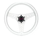 NRG All Aluminum Steering Wheel 330mm - Heart Cut Out- Ergonomic Grip- Anadized Silver
