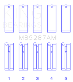 King Engine Bearings Toyota 1ZZ-FE (Size .50) Main Bearing Set