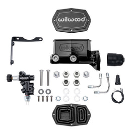 Wilwood MOPAR Compact Tandem M/C Kit w/ P-Valve 1in Bore - Black