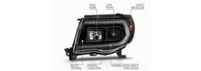 Load image into Gallery viewer, Raxiom 05-11 ToyotaTacoma Axial Series Switchback Projector Headlights- Black Housing- Clear Lens
