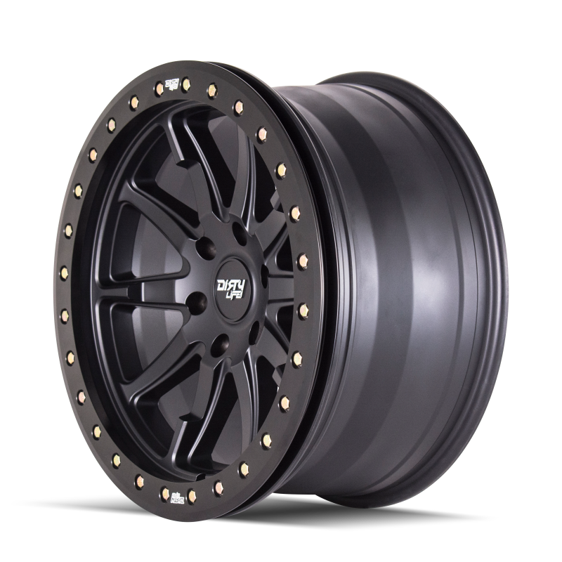 Dirty Life 9304 DT-2 20x9 / 5x139.7 BP / 12mm Offset / 87.1mm Hub Matte Black Wheel - Beadlock