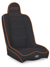 Load image into Gallery viewer, PRP Daily Driver High Back Suspension Seat- Black/Orange Vinyl