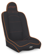 PRP Daily Driver High Back Suspension Seat- Black/Orange Vinyl