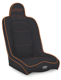 PRP Daily Driver High Back Suspension Seat- Black/Orange Vinyl