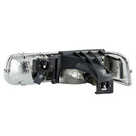 Raxiom 99-02 Chevrolet Silverado 1500 Axial Series Euro Headlights- Black Housing- Clear Lens