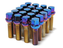 Load image into Gallery viewer, Wheel Mate Mevius Lug Bolt Set of 20 - Chrome Neon 12x1.50 27mm Cone 60 DEG TAP