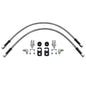 Wilwood flexline kit 18IN OAL M12X1.0 IF 90 deg 1/8-27 NPT -3 W/FLAT bracket