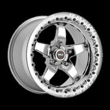 Weld S71 17x10 / 5x120mm BP / 7.2in. BS Polished Wheel 3.18in (High Pad) - Black Single Beadlock