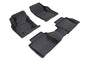 3D MAXpider 2013-2016 Lincoln MKZ Kagu 1st & 2nd Row Floormats - Black