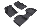 3D MAXpider 2013-2016 Lincoln MKZ Kagu 1st & 2nd Row Floormats - Black