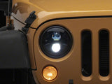 Raxiom 07-18 Jeep Wrangler JK Axial Series DB1 LED Headlights- Black Housing- Clear Lens