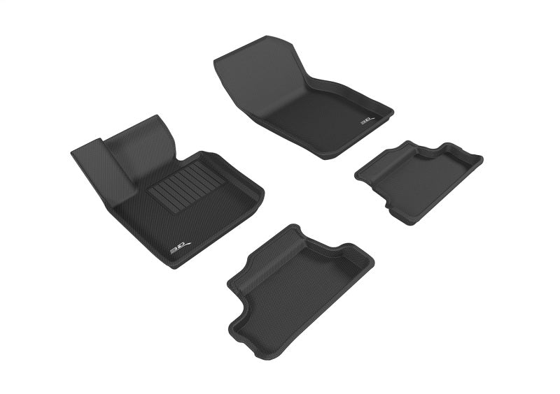 3D MAXpider 2016-2019 Mini Convertible Kagu 1st & 2nd Row Floormats - Black