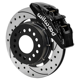 Wilwood Ford Mustang II Dynapro Front Brake Kit w/ 12.19in Drilled & Slotted Rotor - Black