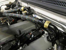 Load image into Gallery viewer, GReddy AN04 REUSABLE HOSE NYLON BRAIDED BLACK/GOLD/BLUE (PRICE PER FOOT)