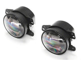 Raxiom 07-18 Jeep Wrangler JK Axial Series LED Angel Eye Fog Lights- Amber and White