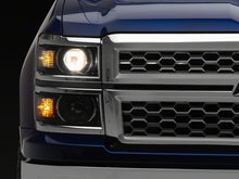 Load image into Gallery viewer, Raxiom 14-15 Chevrolet Silverado 1500 OE Projector Headlights/Chrome Trim- Black- Clear Lens